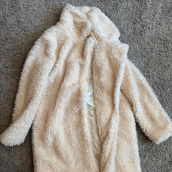 Hannah Banana Girl's Faux Fur Notch-Collar Jacket - Picture 1 of 3